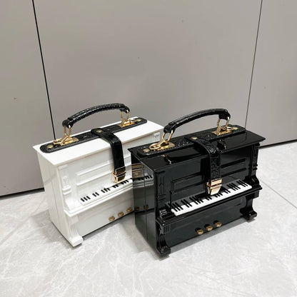 Piano Shaped Handbag for Women | Unique Clutch Statement Purse