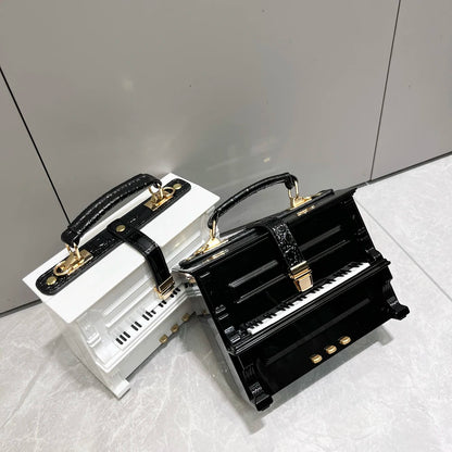 Piano Shaped Handbag for Women | Unique Clutch Statement Purse