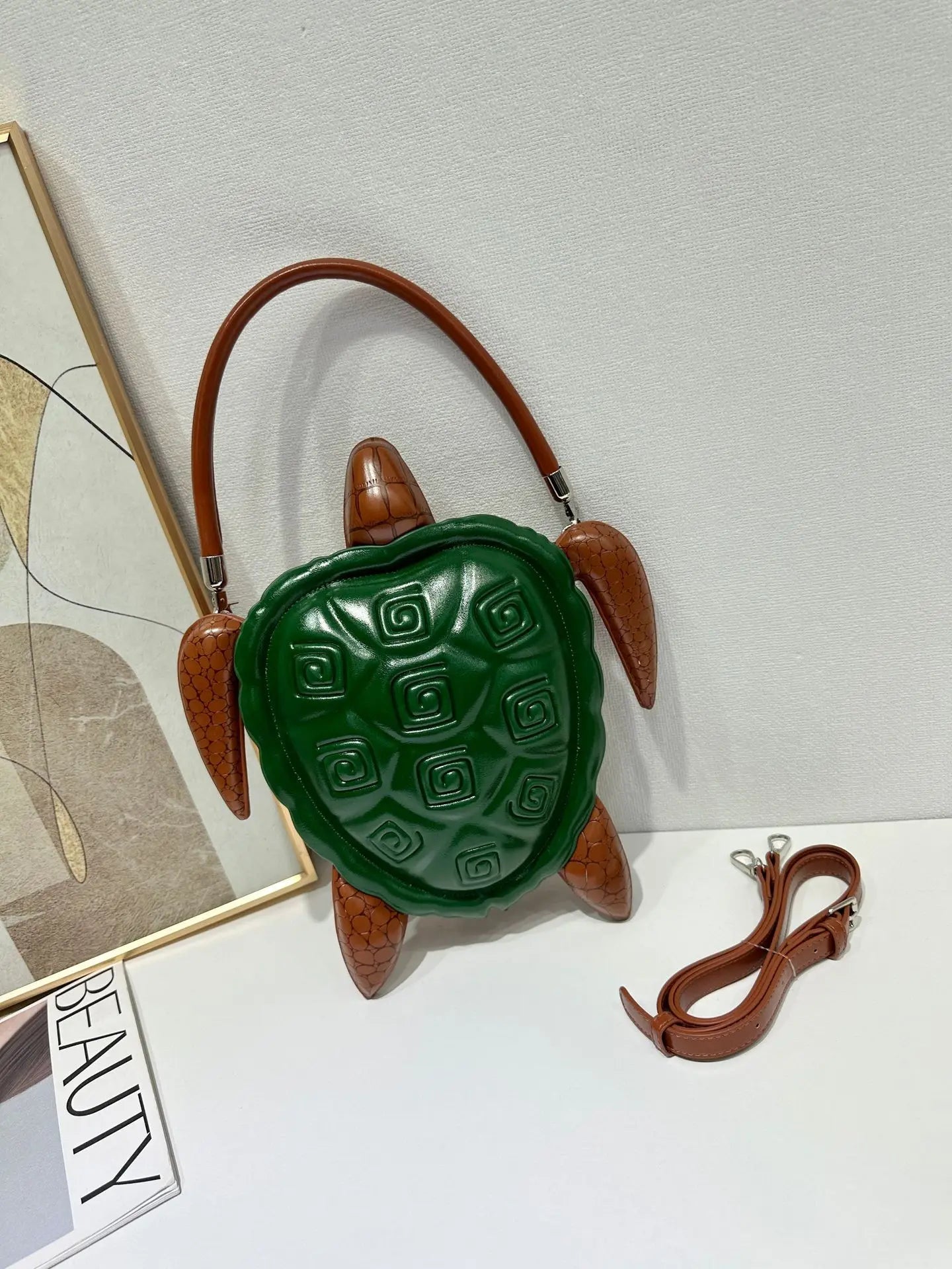 2025 Autumn/Winter New Fashion, Creative, Cute and Funny Turtle Bag, Women's Handbag, Single-Shoulder Crossbody Bag