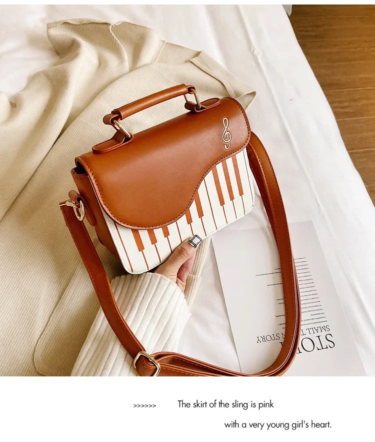 Women's Shoulder Bag Korean Piano Design Women Shoulder Bags PU Leather Messenger Bag Handbag Fashion Corssbody Bag