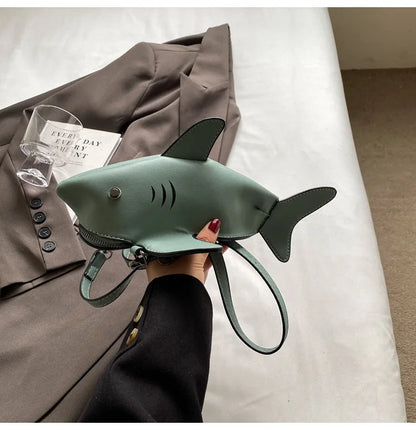 Cute Shark Crossbody Bag for Women | Unique Mini Shoulder Purse