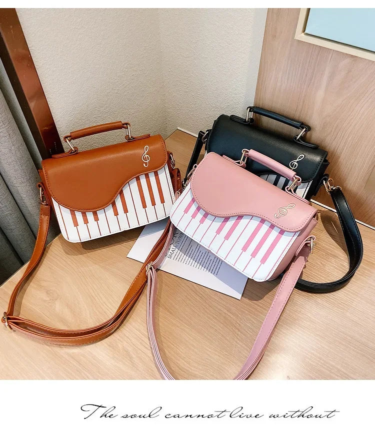Women's Shoulder Bag Korean Piano Design Women Shoulder Bags PU Leather Messenger Bag Handbag Fashion Corssbody Bag