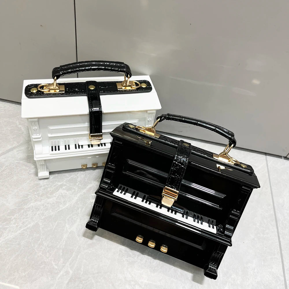 Piano Shaped Handbag for Women | Unique Clutch Statement Purse