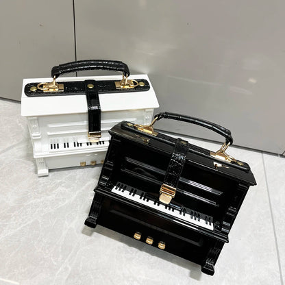 Piano Shaped Handbag for Women | Unique Clutch Statement Purse