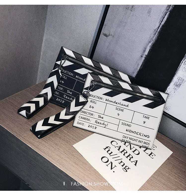Movie Clapperboard Crossbody Bag | Cute PU Leather Clutch Purse