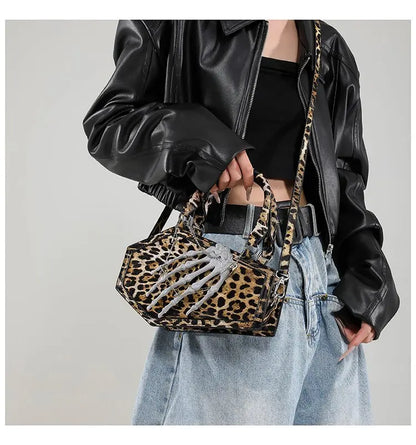 Gothic Coffin Handbag with Skeleton Hand | Alternative Shoulder Bag