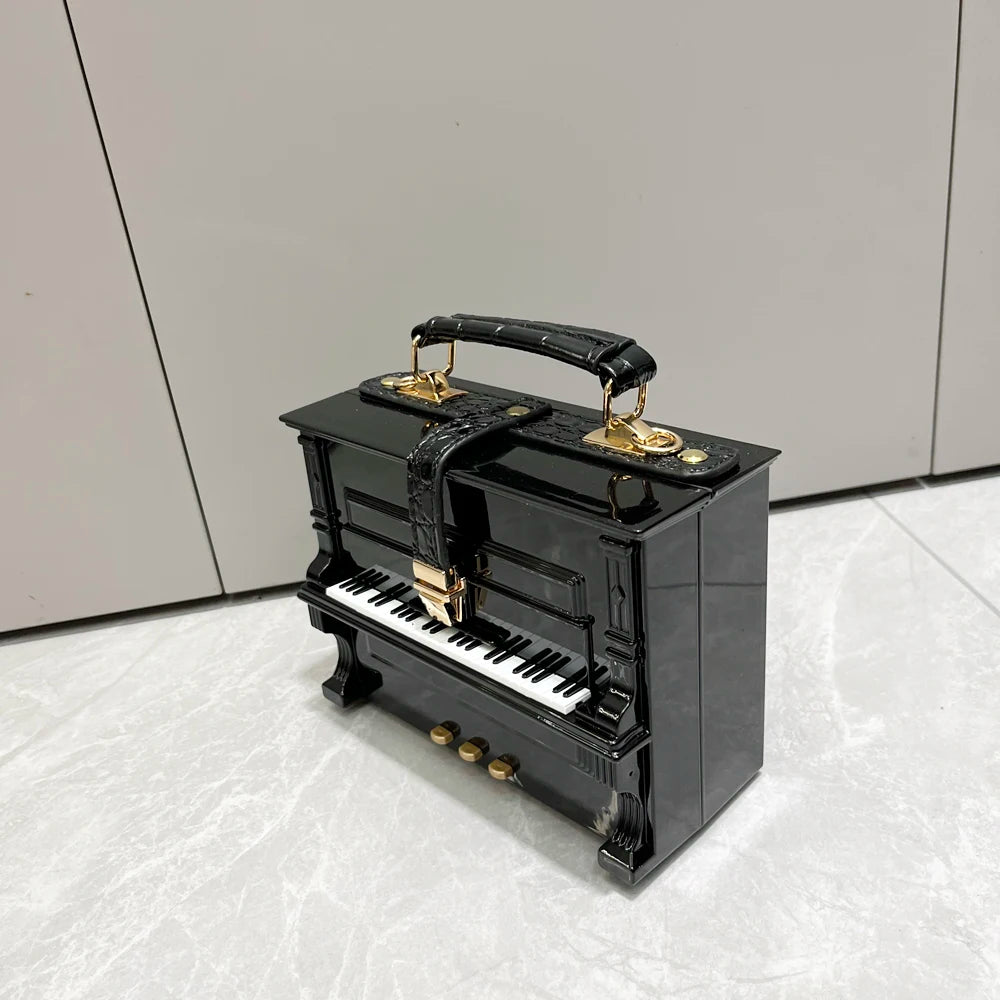 Piano Shaped Handbag for Women | Unique Clutch Statement Purse