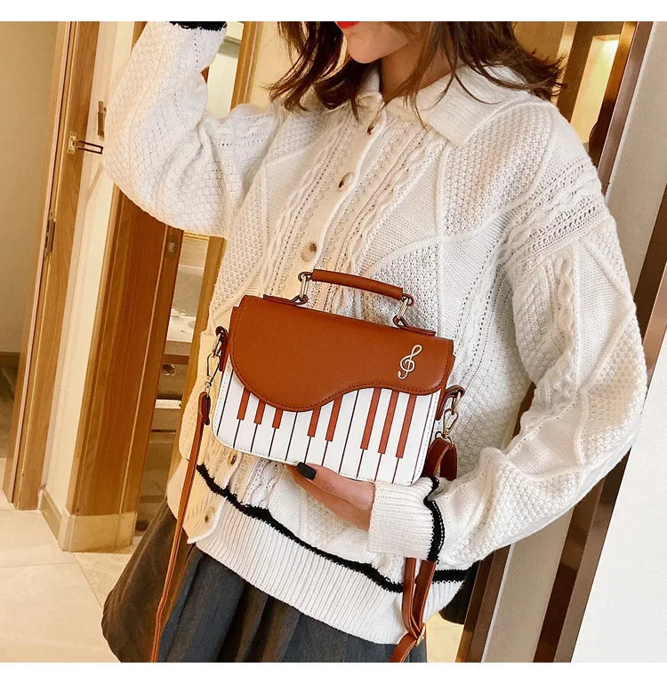 Women's Shoulder Bag Korean Piano Design Women Shoulder Bags PU Leather Messenger Bag Handbag Fashion Corssbody Bag