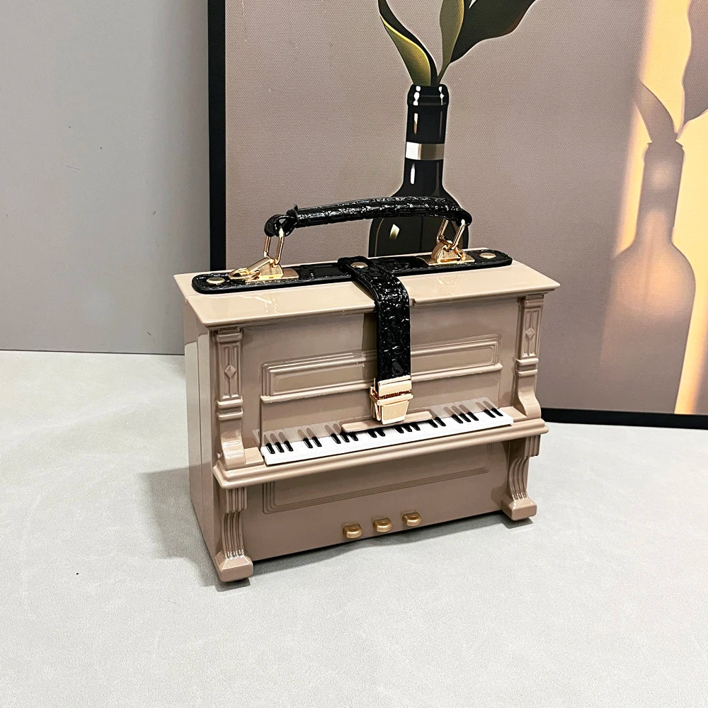 Piano Shaped Handbag for Women | Unique Clutch Statement Purse