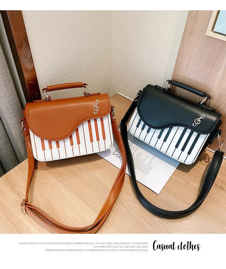 Women's Shoulder Bag Korean Piano Design Women Shoulder Bags PU Leather Messenger Bag Handbag Fashion Corssbody Bag