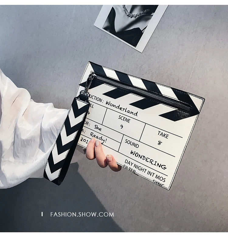 Movie Clapperboard Crossbody Bag | Cute PU Leather Clutch Purse