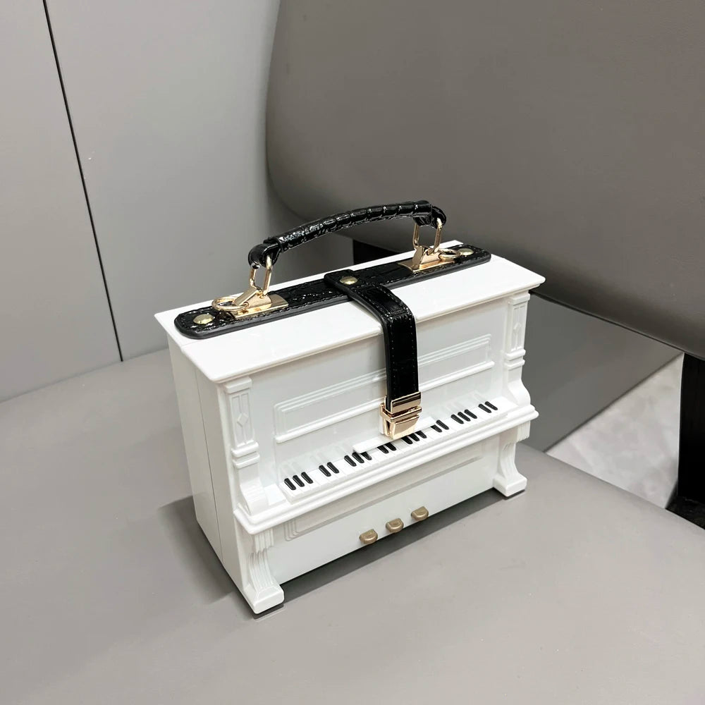 Piano Shaped Handbag for Women | Unique Clutch Statement Purse