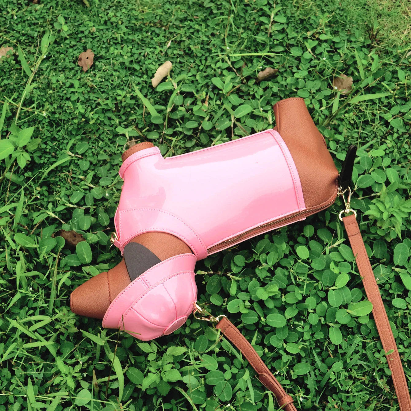 Women's Cute Dog-Shaped Leather Crossbody Bag, Designer Shoulder Purse, Evening & Party Handbag