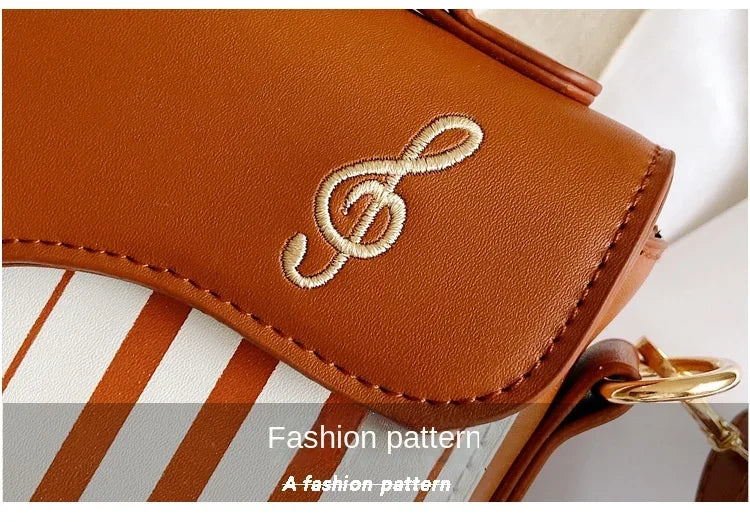 Women's Shoulder Bag Korean Piano Design Women Shoulder Bags PU Leather Messenger Bag Handbag Fashion Corssbody Bag