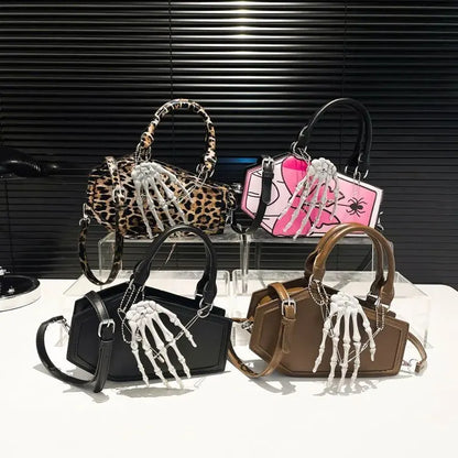 Gothic Coffin Handbag with Skeleton Hand | Alternative Shoulder Bag