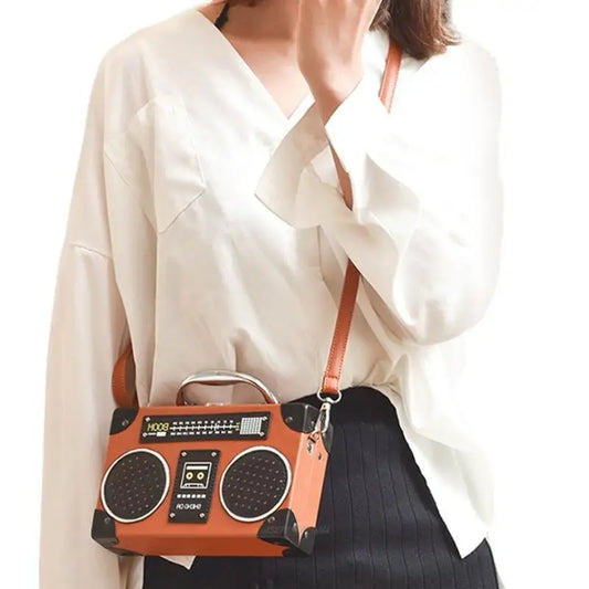 Retro Radio Cassette Recorder Bag | Vintage Crossbody Purse