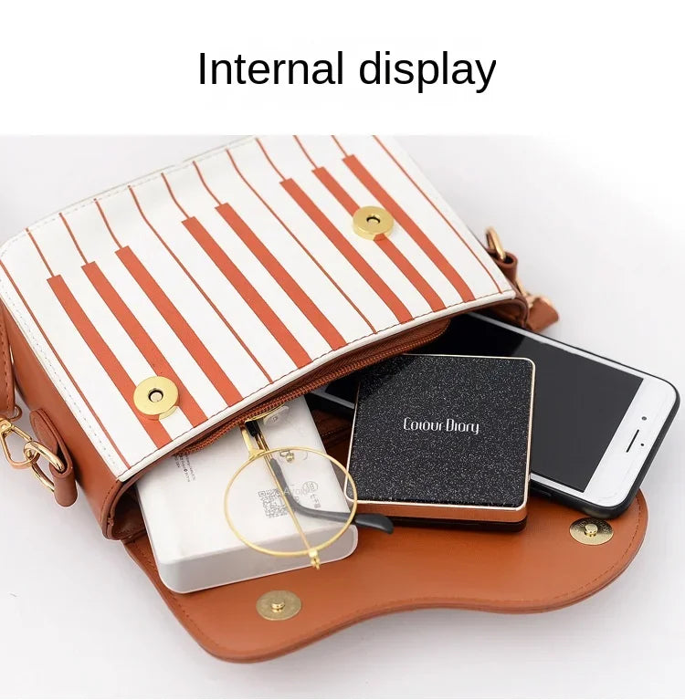Women's Shoulder Bag Korean Piano Design Women Shoulder Bags PU Leather Messenger Bag Handbag Fashion Corssbody Bag