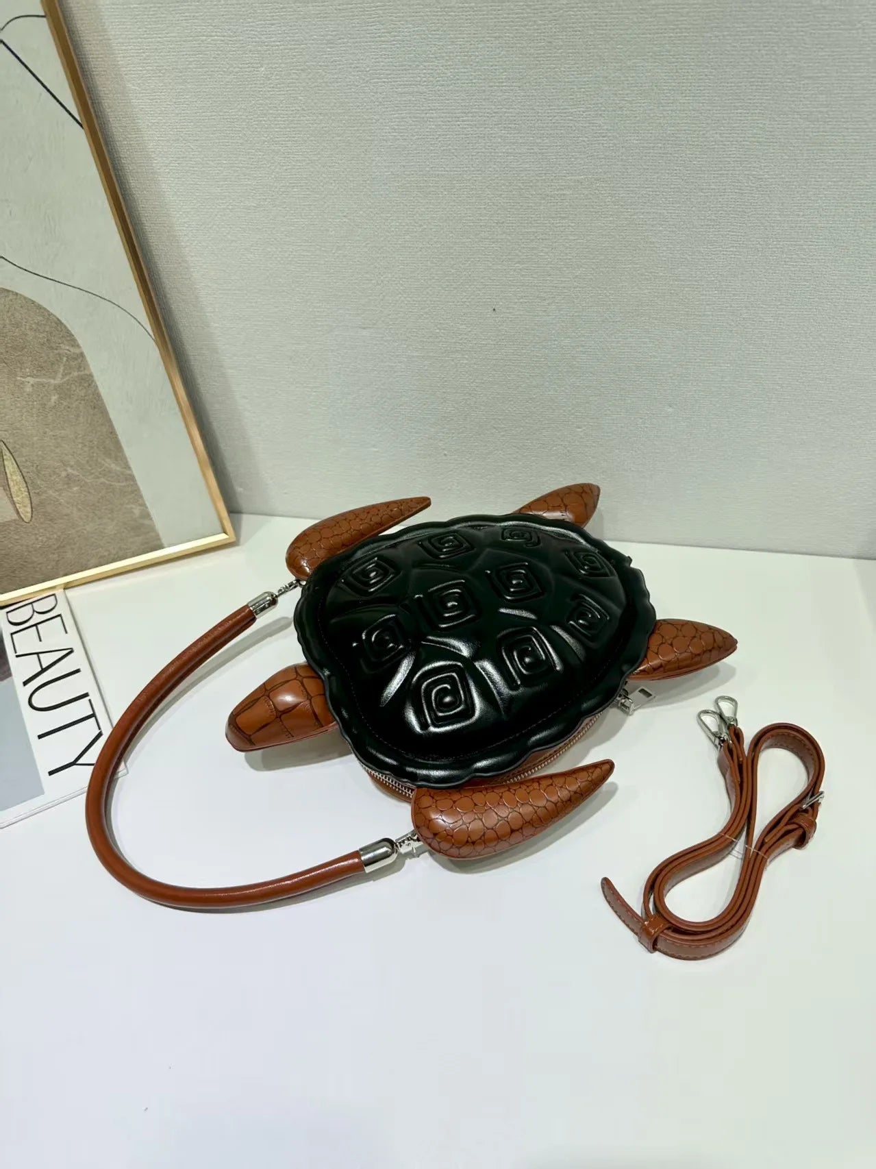 2025 Autumn/Winter New Fashion, Creative, Cute and Funny Turtle Bag, Women's Handbag, Single-Shoulder Crossbody Bag