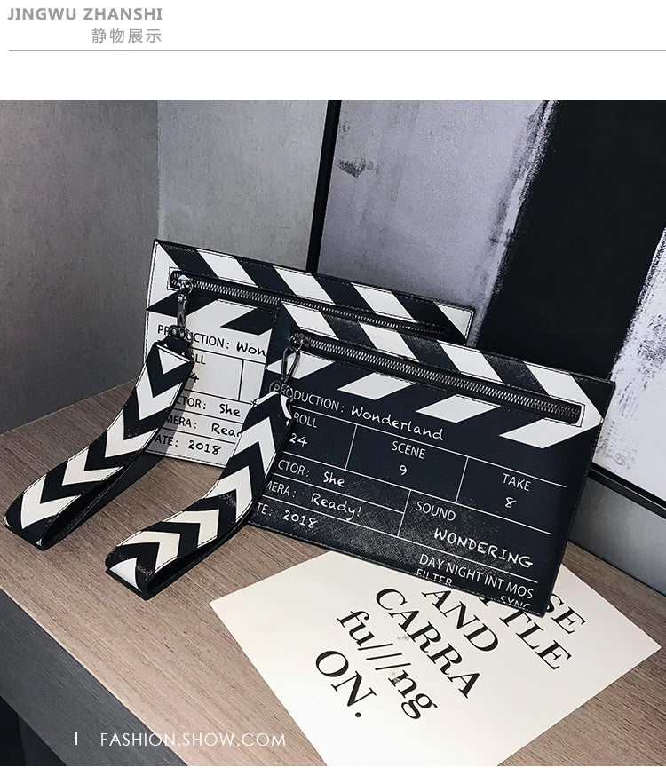 Movie Clapperboard Crossbody Bag | Cute PU Leather Clutch Purse
