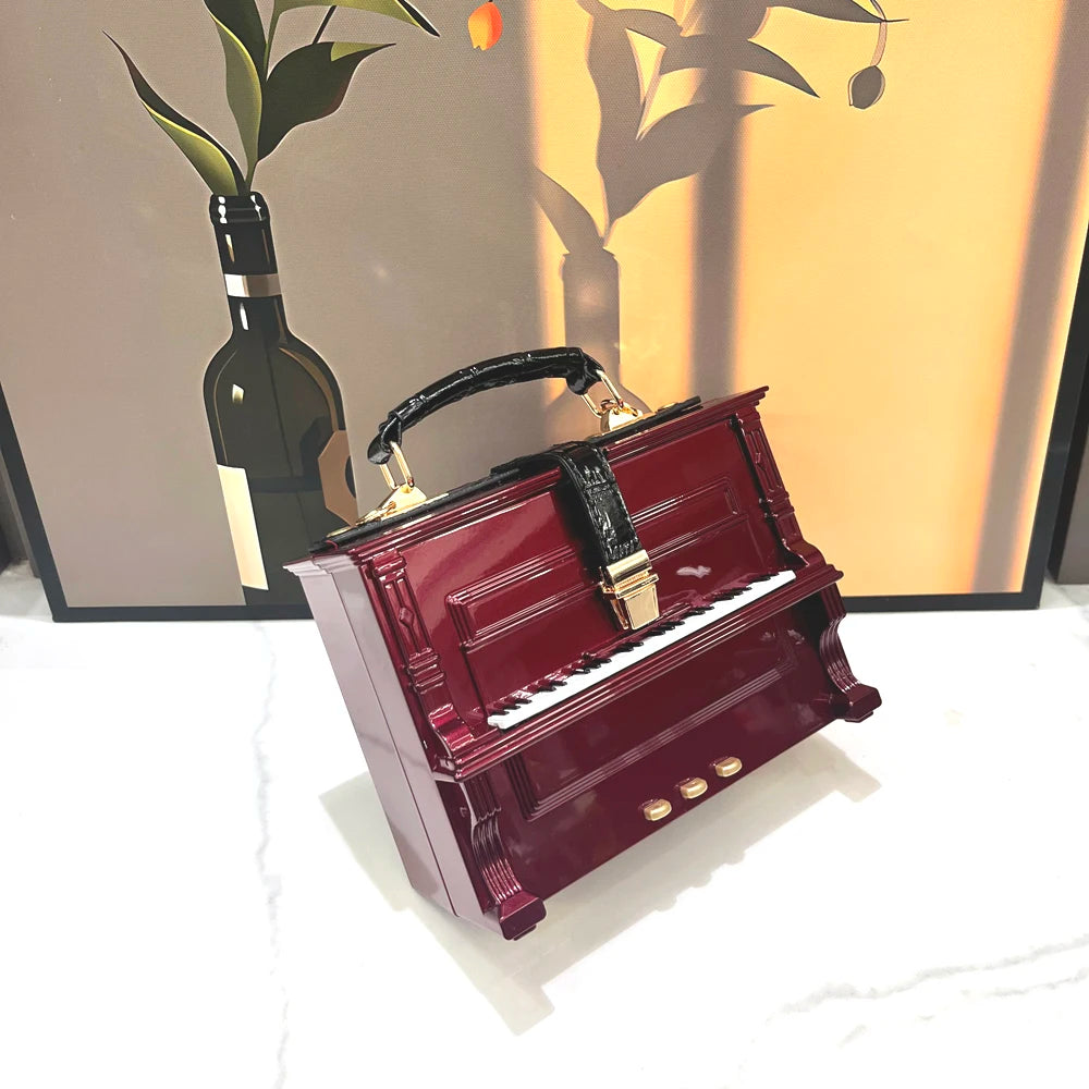 Piano Shaped Handbag for Women | Unique Clutch Statement Purse