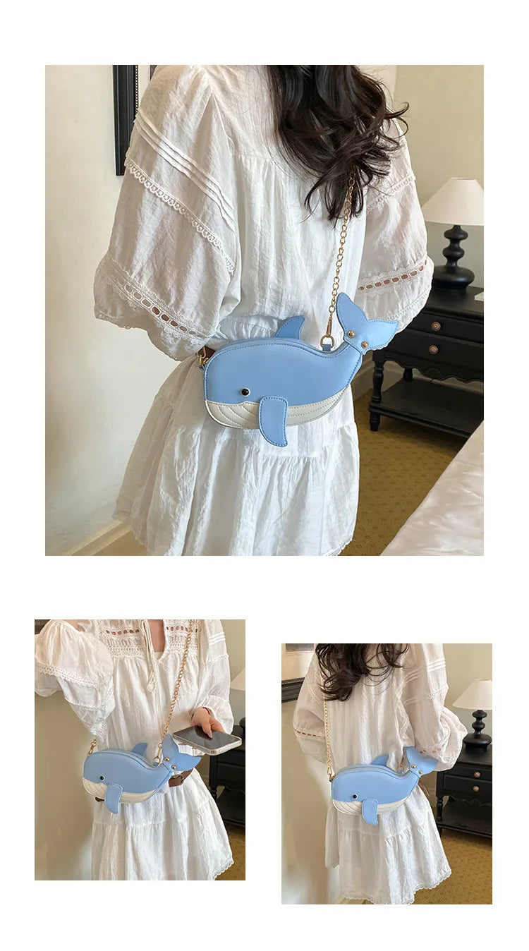 Cute Shark Crossbody & Clutch Bag | Novelty Purse for Women