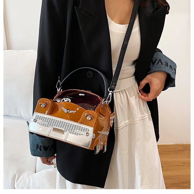 Fashion Creative PU Square Shoulder & Crossbody Bags for Women 2026 Hot SaleLarge Capacity Retro Design Personality Handbags