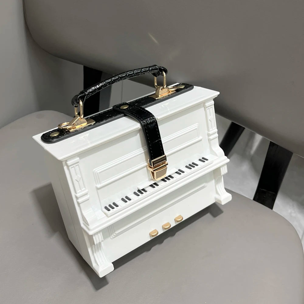 Piano Shaped Handbag for Women | Unique Clutch Statement Purse