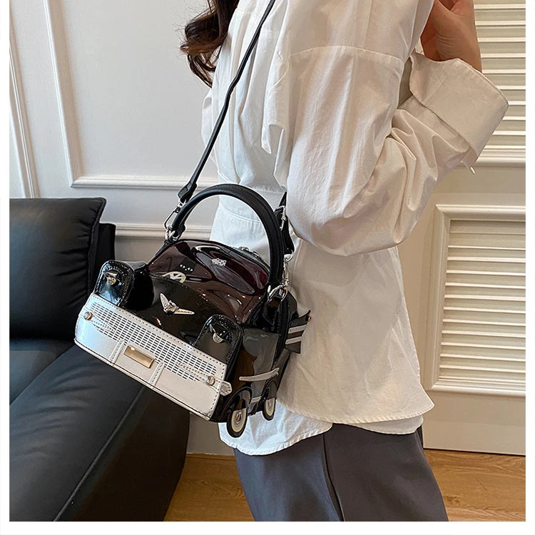 Fashion Creative PU Square Shoulder & Crossbody Bags for Women 2026 Hot SaleLarge Capacity Retro Design Personality Handbags