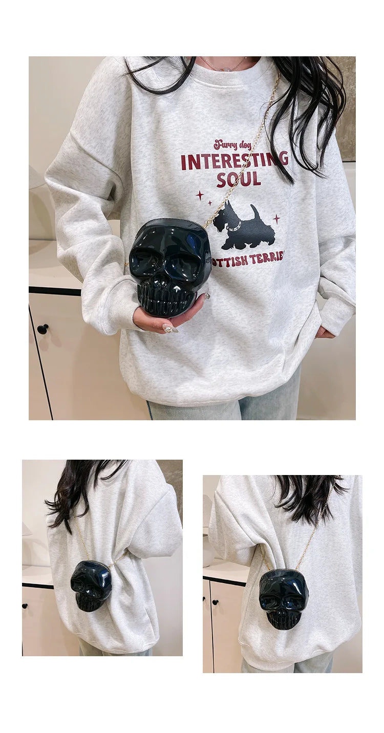 Halloween Skull Crossbody Bag | Cute Gothic Novelty Purse
