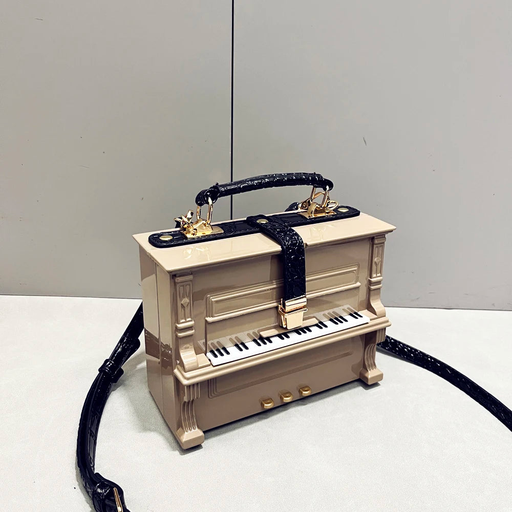 Piano Shaped Handbag for Women | Unique Clutch Statement Purse