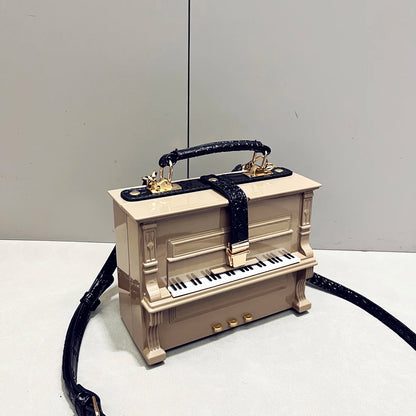Piano Shaped Handbag for Women | Unique Clutch Statement Purse