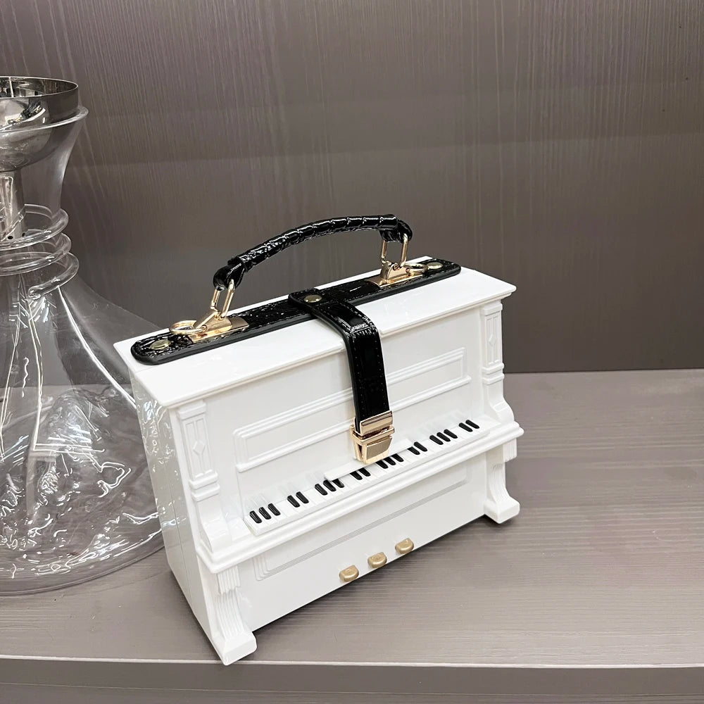 Piano Shaped Handbag for Women | Unique Clutch Statement Purse