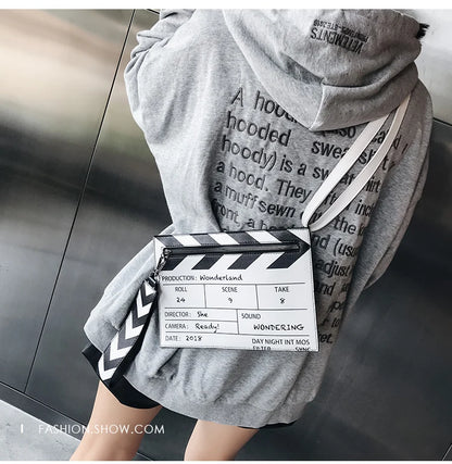 Movie Clapperboard Crossbody Bag | Cute PU Leather Clutch Purse