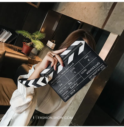 Movie Clapperboard Crossbody Bag | Cute PU Leather Clutch Purse