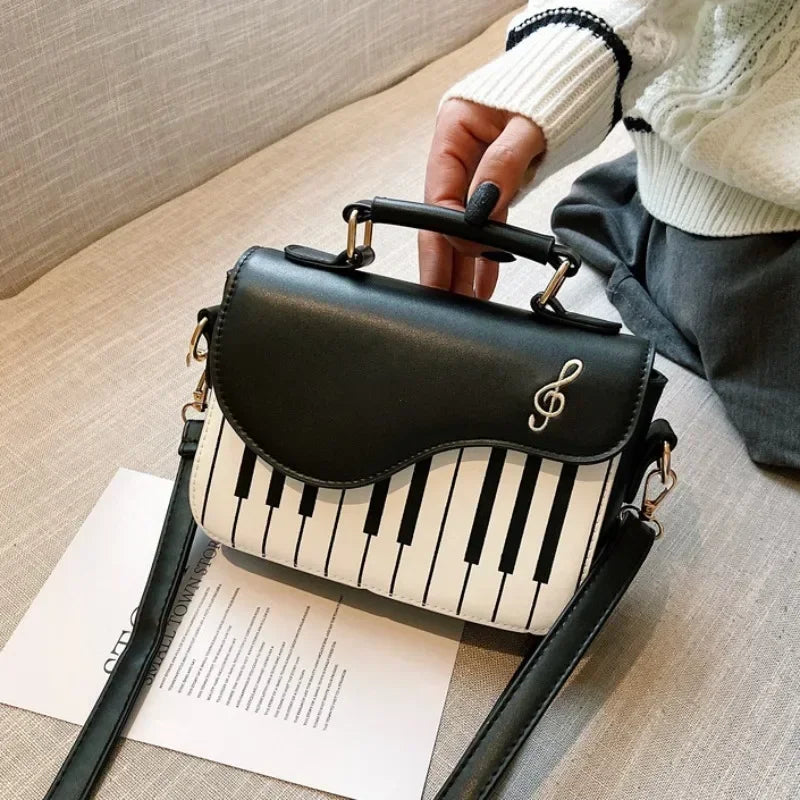 Women's Shoulder Bag Korean Piano Design Women Shoulder Bags PU Leather Messenger Bag Handbag Fashion Corssbody Bag