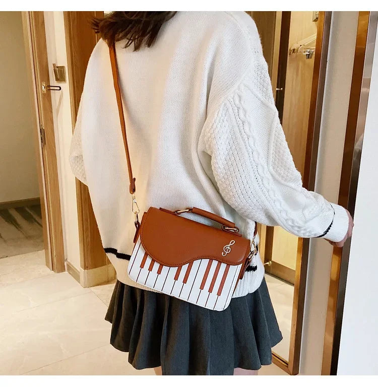 Women's Shoulder Bag Korean Piano Design Women Shoulder Bags PU Leather Messenger Bag Handbag Fashion Corssbody Bag