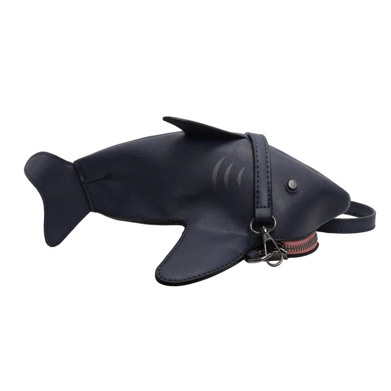 Cute Shark Crossbody Bag for Women | Unique Mini Shoulder Purse