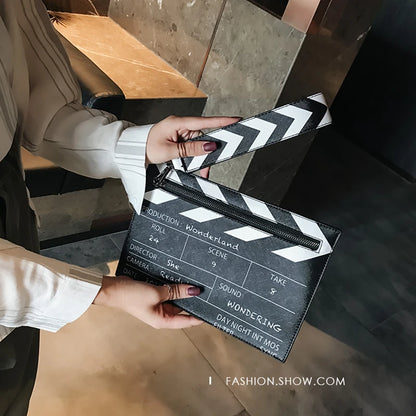 Movie Clapperboard Crossbody Bag | Cute PU Leather Clutch Purse