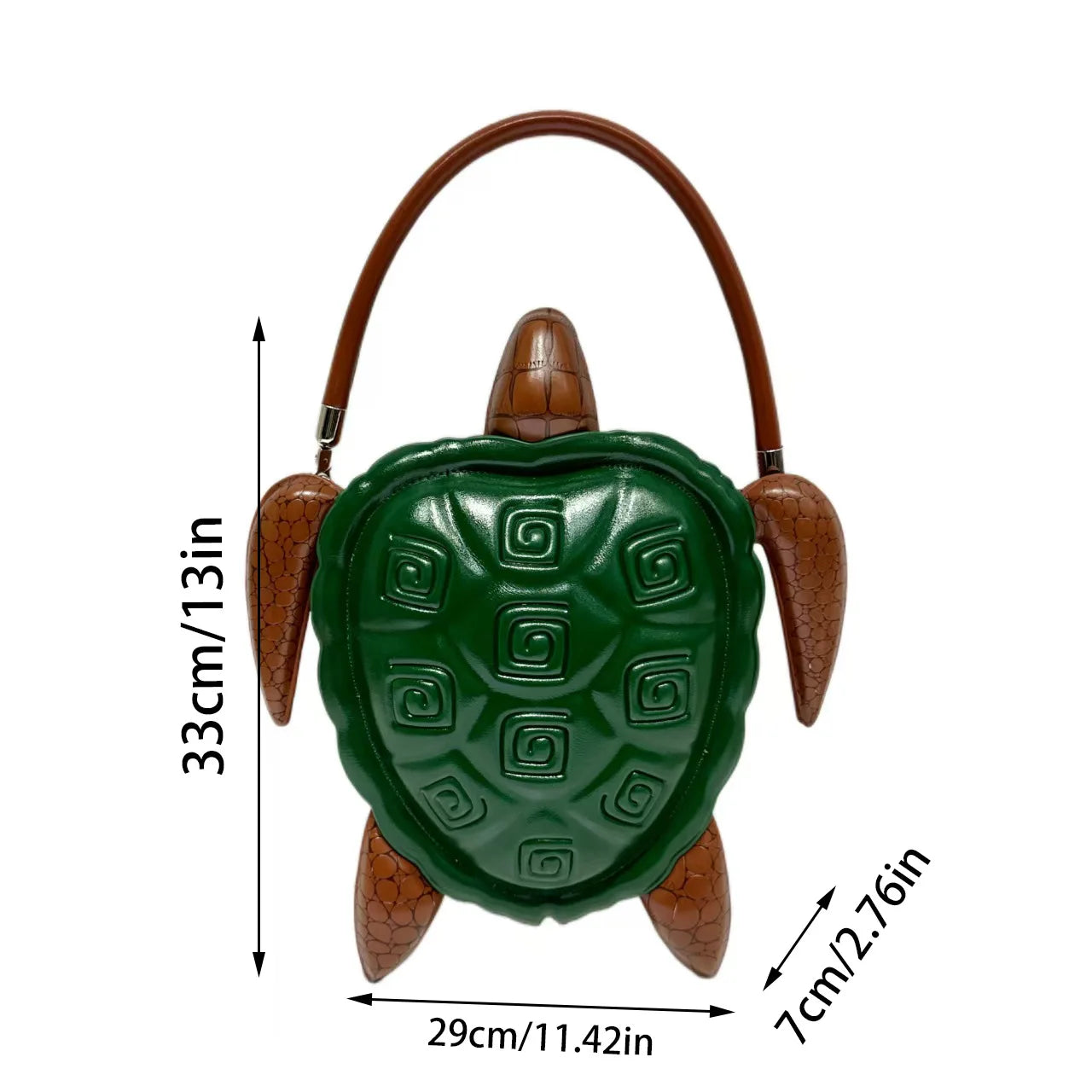 2025 Autumn/Winter New Fashion, Creative, Cute and Funny Turtle Bag, Women's Handbag, Single-Shoulder Crossbody Bag