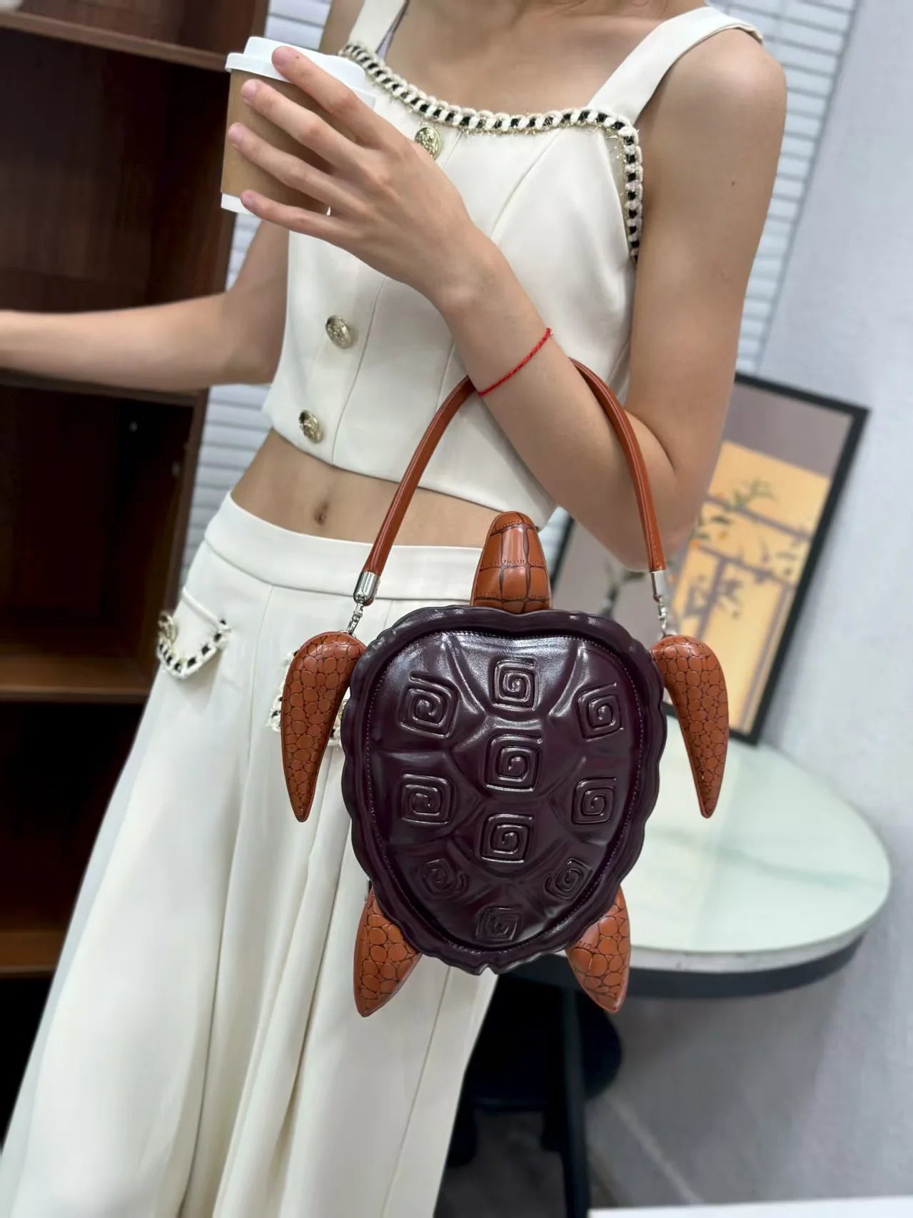 2025 Autumn/Winter New Fashion, Creative, Cute and Funny Turtle Bag, Women's Handbag, Single-Shoulder Crossbody Bag