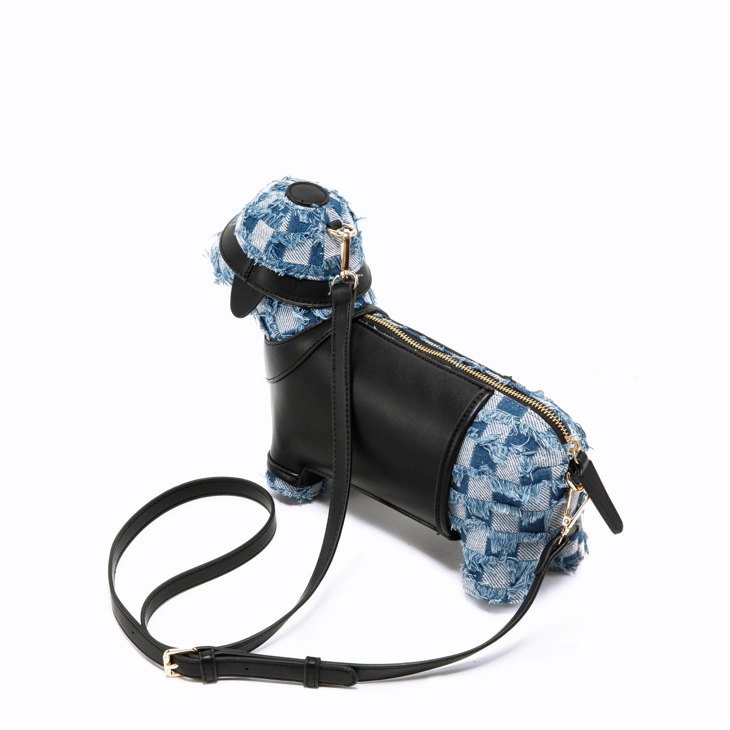 Women's Cute Dog-Shaped Leather Crossbody Bag, Designer Shoulder Purse, Evening & Party Handbag