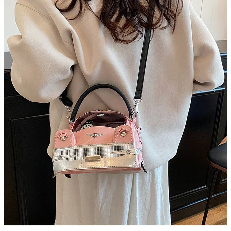 Fashion Creative PU Square Shoulder & Crossbody Bags for Women 2026 Hot SaleLarge Capacity Retro Design Personality Handbags
