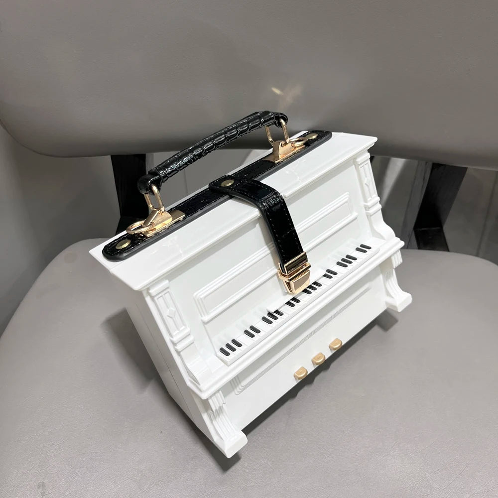 Piano Shaped Handbag for Women | Unique Clutch Statement Purse