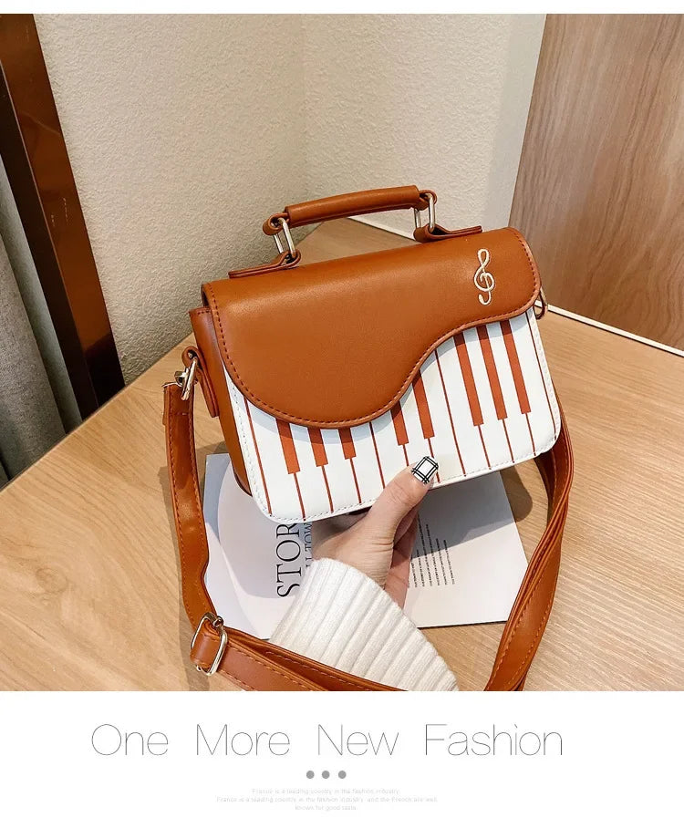 Women's Shoulder Bag Korean Piano Design Women Shoulder Bags PU Leather Messenger Bag Handbag Fashion Corssbody Bag