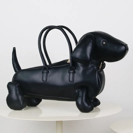 Dachshund Handbag, Cute PU Leather Shoulder Crossbody Messenger Bag | unisex