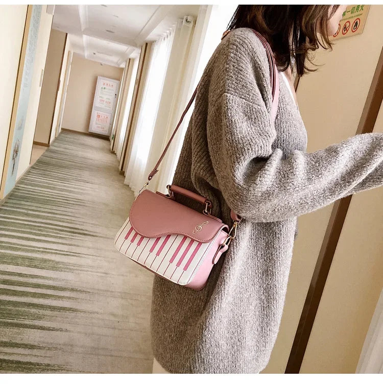 Women's Shoulder Bag Korean Piano Design Women Shoulder Bags PU Leather Messenger Bag Handbag Fashion Corssbody Bag
