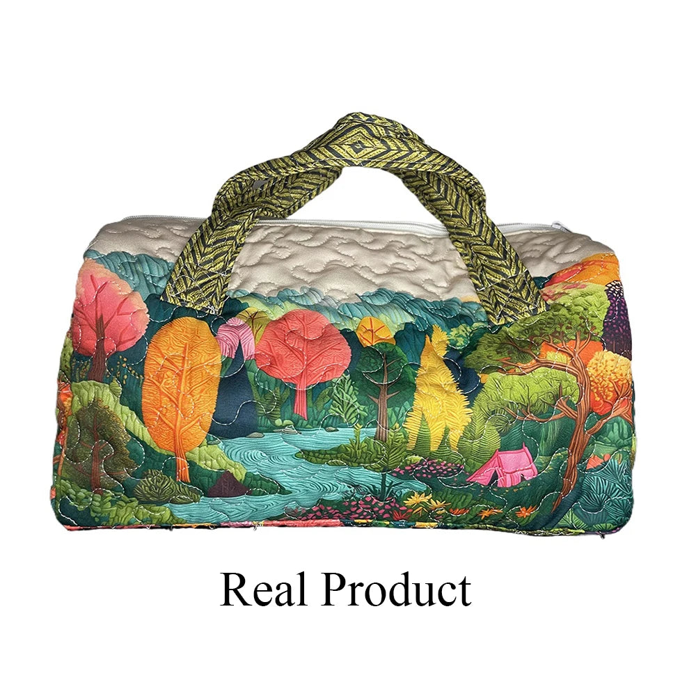 3D Quilted Africa Travel Bag for Women Boho Weekender Bag with African Women Map Print Carry on Luggage Unique Festival Bags