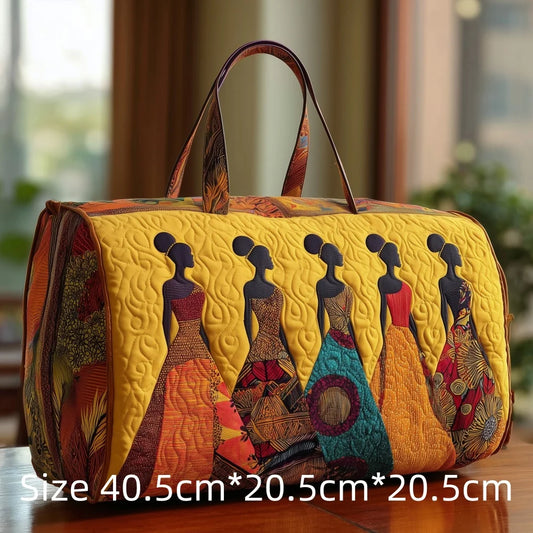 Women's 3D Quilted Weekender Bag, Boho Travel Tote, Large Carry On Luggage