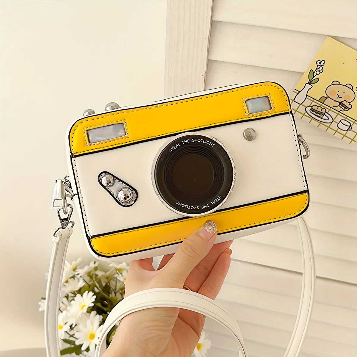 Personalized and Creative Mini Camera Bag Retro Crossbody Versatile Bag Niche Box Bag  Fresh Chain Small Square Bag
