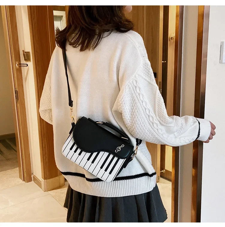 Women's Shoulder Bag Korean Piano Design Women Shoulder Bags PU Leather Messenger Bag Handbag Fashion Corssbody Bag